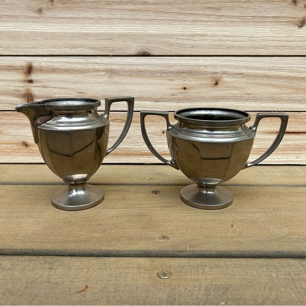 Vintage Silver Plated Universal Landers Frary Clark Creamer Dish and Sugar Bowl